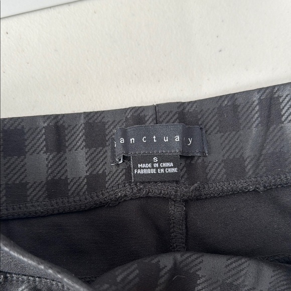 Anthropologie Sanctuary Black Checkered Runway Leggings - Picture 9 of 16